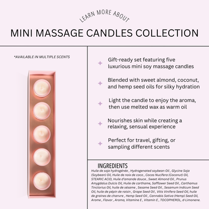Mini Sensual Massage Candles Collection
